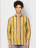 Yellow Striped Full Sleeves Shirt