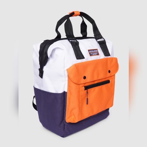 JACK&JONES Orange Colourblocked Backpack