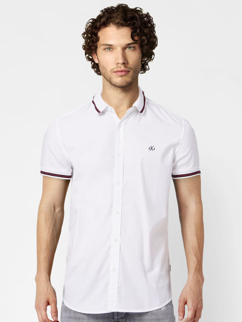 White Half Sleeves Shirt