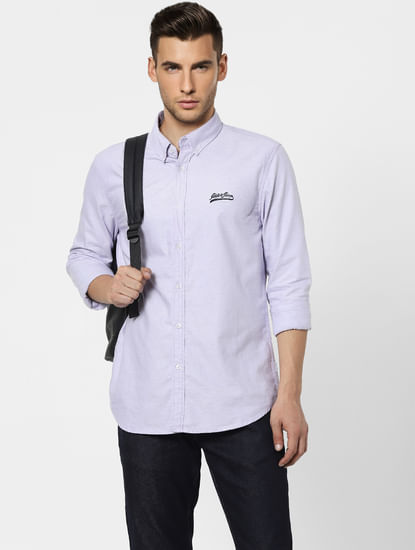 Light Purple Full Sleeves Shirt