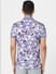 Blue Floral Polo Neck T-shirt