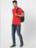 Red Contrast Tipping Polo Neck T-shirt_387682+1