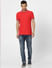 Red Contrast Tipping Polo Neck T-shirt_387682+6