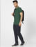 Green Contrast Tipping Polo Neck T-shirt_387683+1