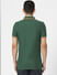 Green Contrast Tipping Polo Neck T-shirt_387683+4