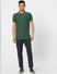 Green Contrast Tipping Polo Neck T-shirt_387683+6