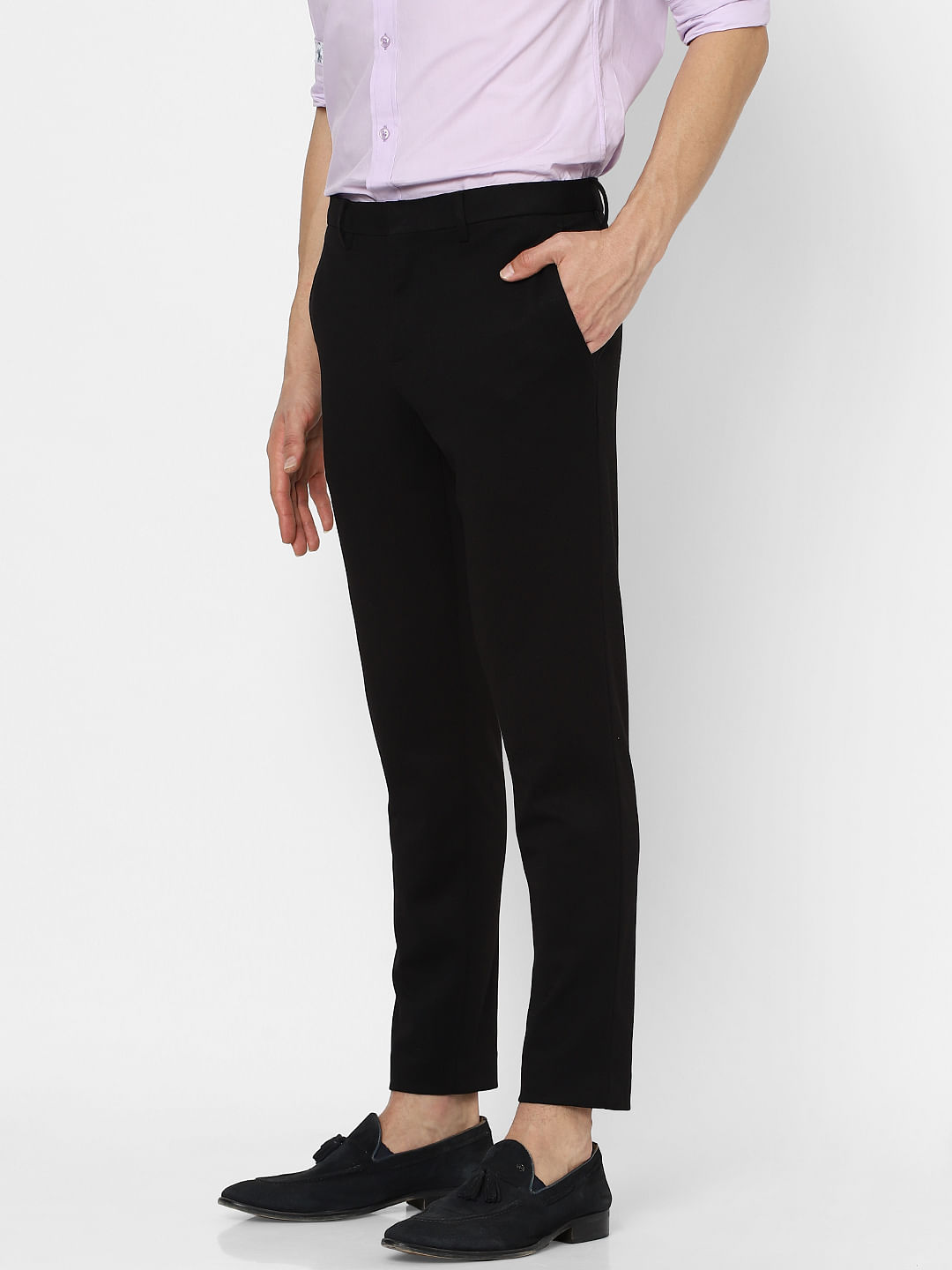 Buy Black Solid Trousers Online  W for Woman