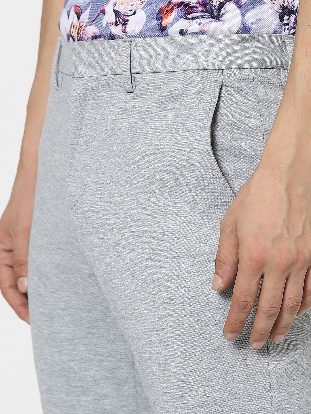 Buy Jack  Jones Grey Regular Fit Trousers for Men Online  Tata CLiQ