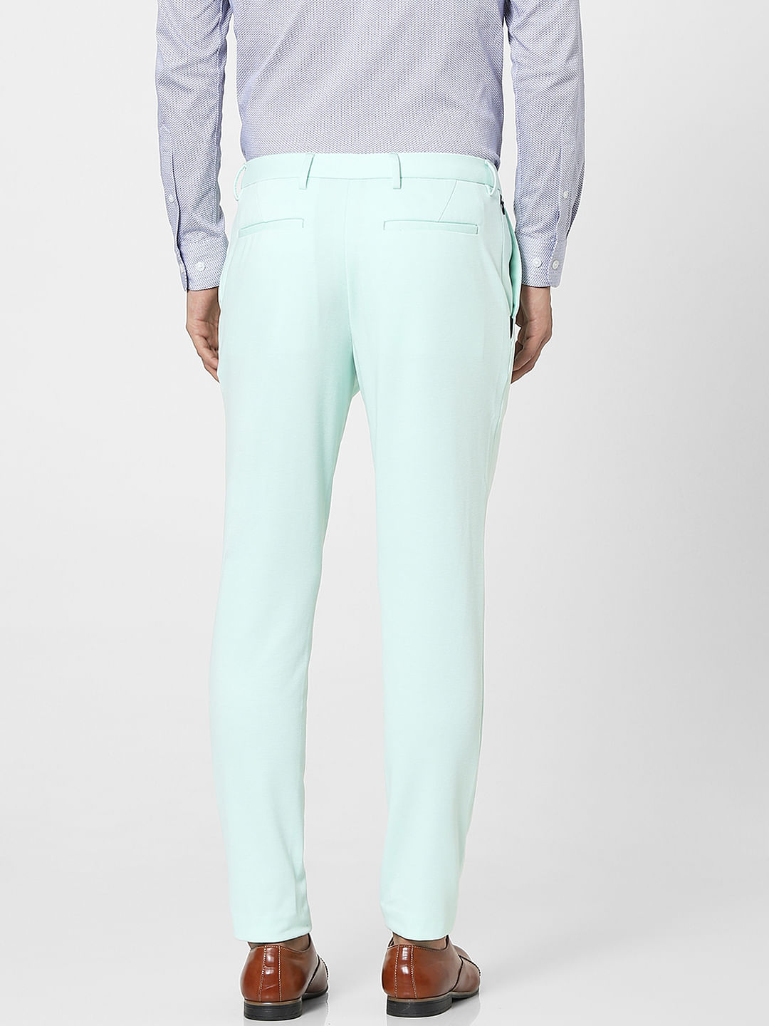 Textured Regular Fit Grey Suit Trousers  Studio