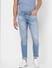 Blue Low Rise Organic Cotton Torn Slim Fit Jeans _387641+2