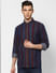 Blue Full Sleeves Striped Shirt_387644+2