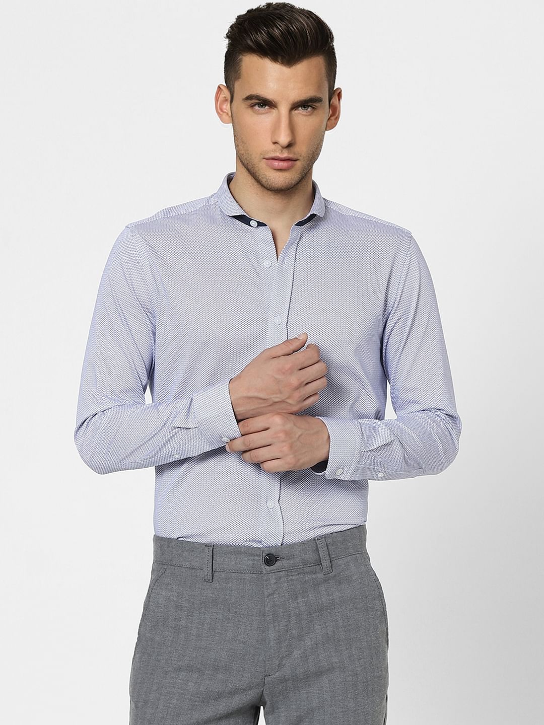 Vero Moda Longsleeve light grey-black flecked casual look Fashion Shirts Longsleeves 