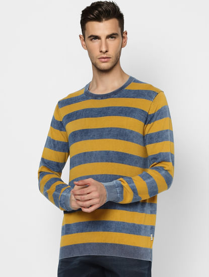 Orange Striped Pullover