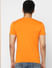Orange Logo Print Crew Neck T-shirt_387951+4