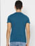 Blue Colourblocked Crew Neck T-shirt_387962+4