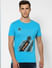 Blue Graphic Print Crew Neck T-shirt_387974+2