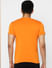 Orange Graphic Print Crew Neck T-shirt_387975+4