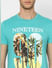 Light Blue Graphic Print Crew Neck T-shirt_387990+5