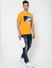 Orange Graphic Print Crew Neck T-shirt_387993+1