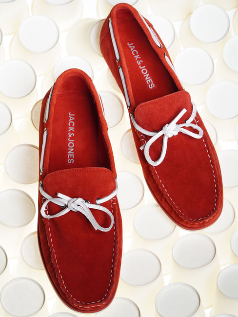 Red Suede Loafers