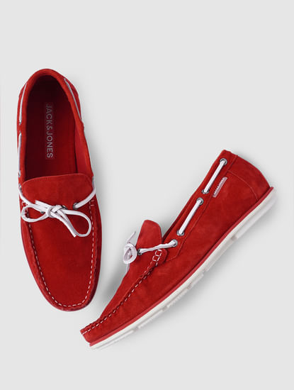 Red Suede Loafers