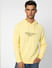 Yellow Logo Print Hooded Sweatshirt_401369+2