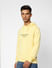 Yellow Logo Print Hooded Sweatshirt_401369+3