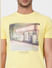 Yellow Graphic Print Crew Neck T-shirt_401382+5
