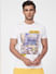 White Printed Crew Neck T-shirt_401394+2