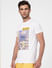 White Printed Crew Neck T-shirt_401394+3