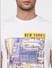 White Printed Crew Neck T-shirt_401394+5