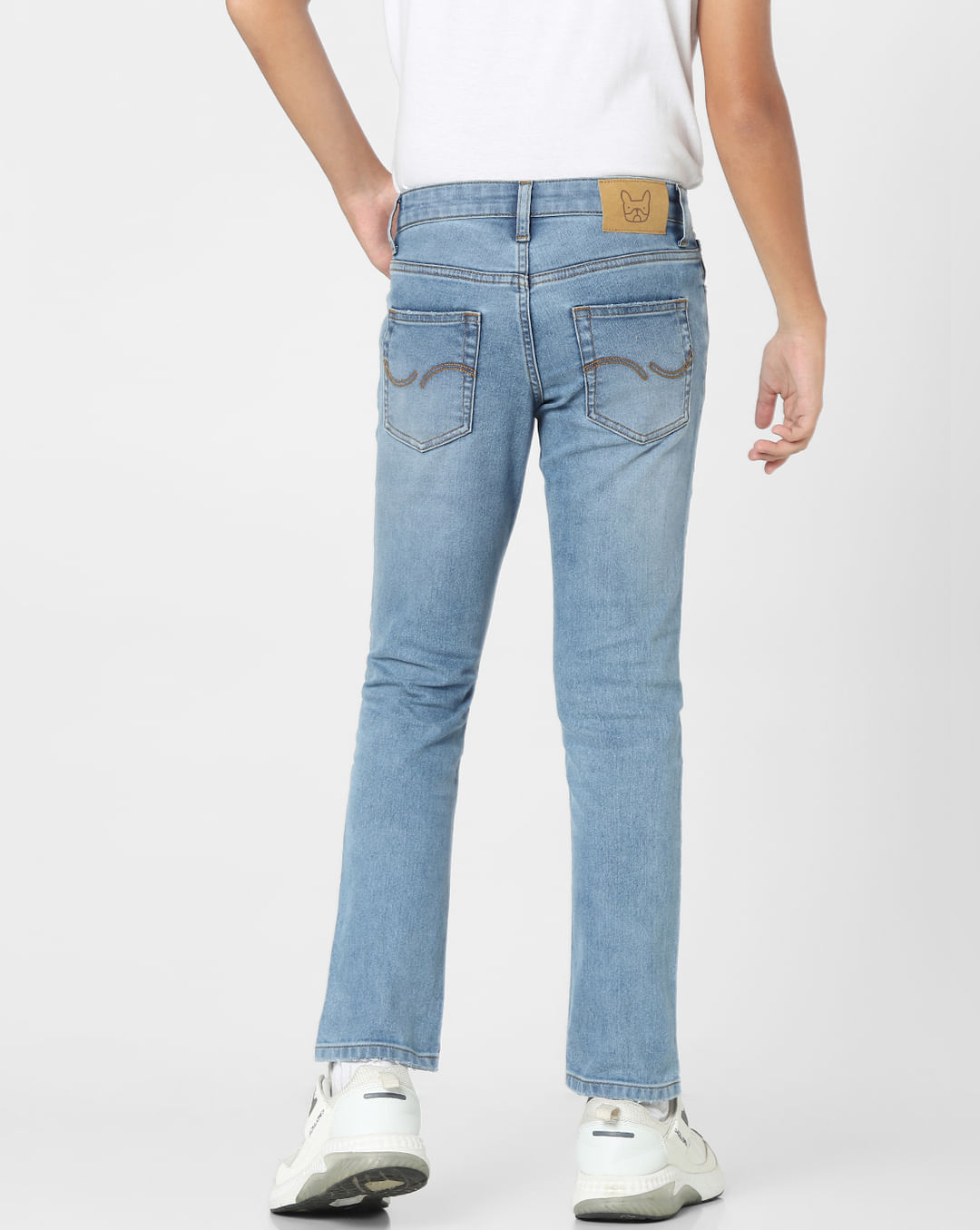 Buy Light Blue Mid Rise Distressed Regular Jeans for Boys Online at ...