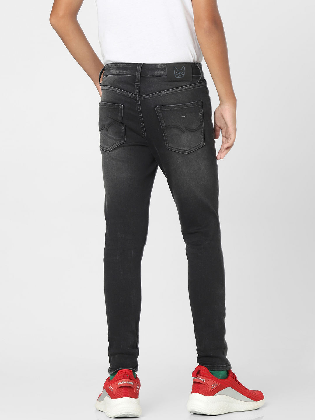 Long Slim-Fit Jeans Black Cotton Denim | DIOR