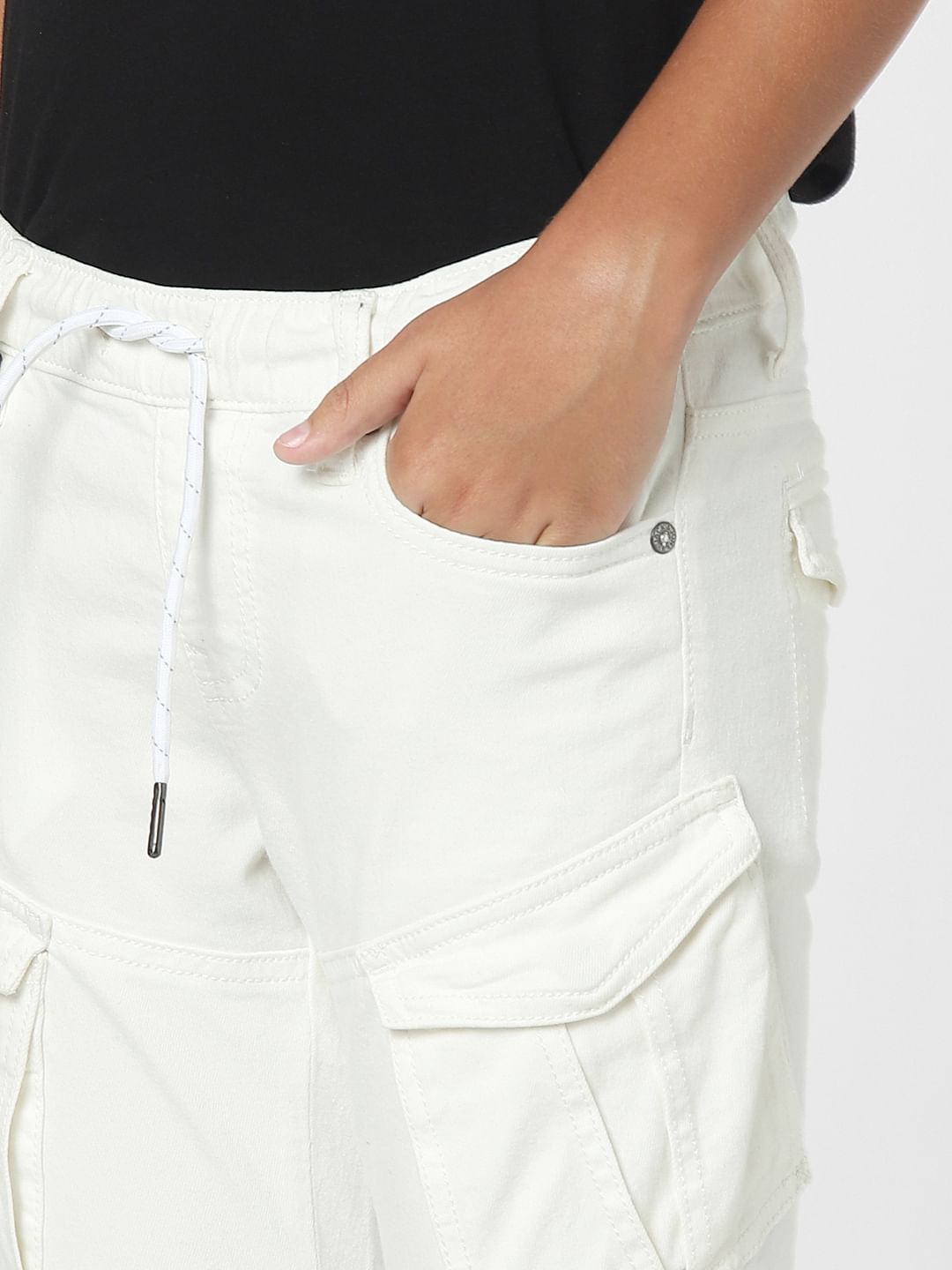 Buy White Mid Rise Jogger Jeans for Boys Online at Jack Jones Junior 255134001