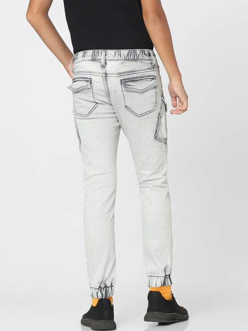 Buy Grey Mid Rise Jogger Jeans for Boys Online at Jack&Jones