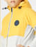 Yellow Colourblocked Hooded Jacket_401438+5