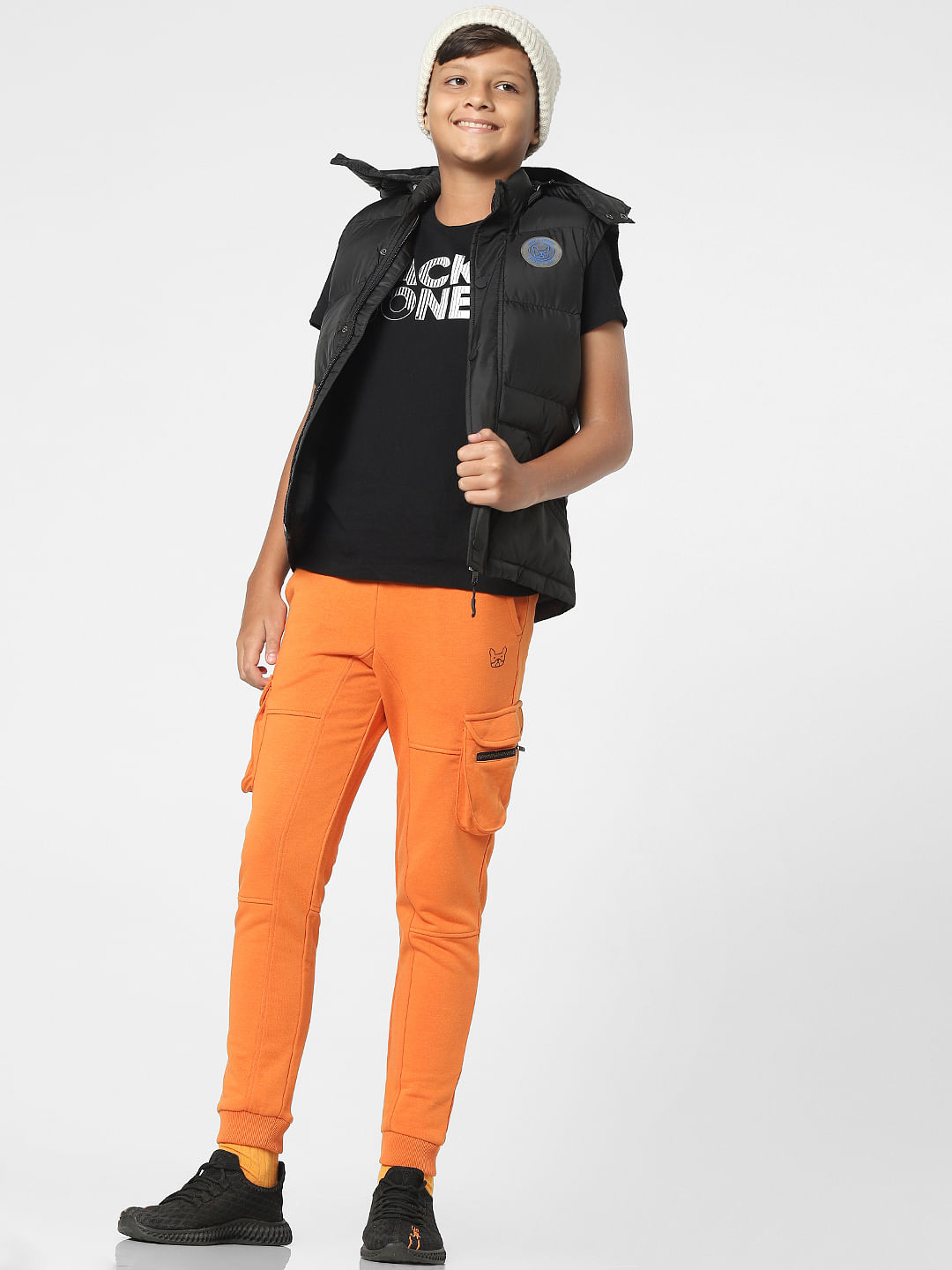 Orange store sweatpants boys