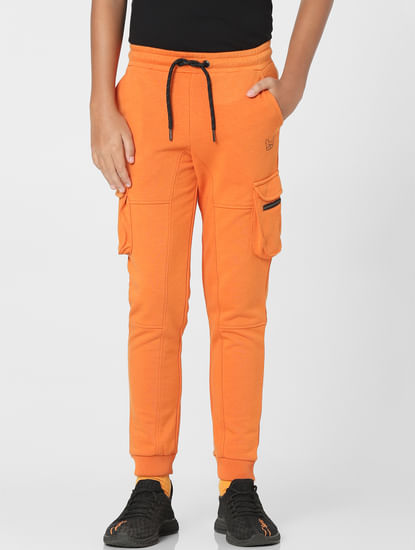 Orange Mid Rise Sweatpants