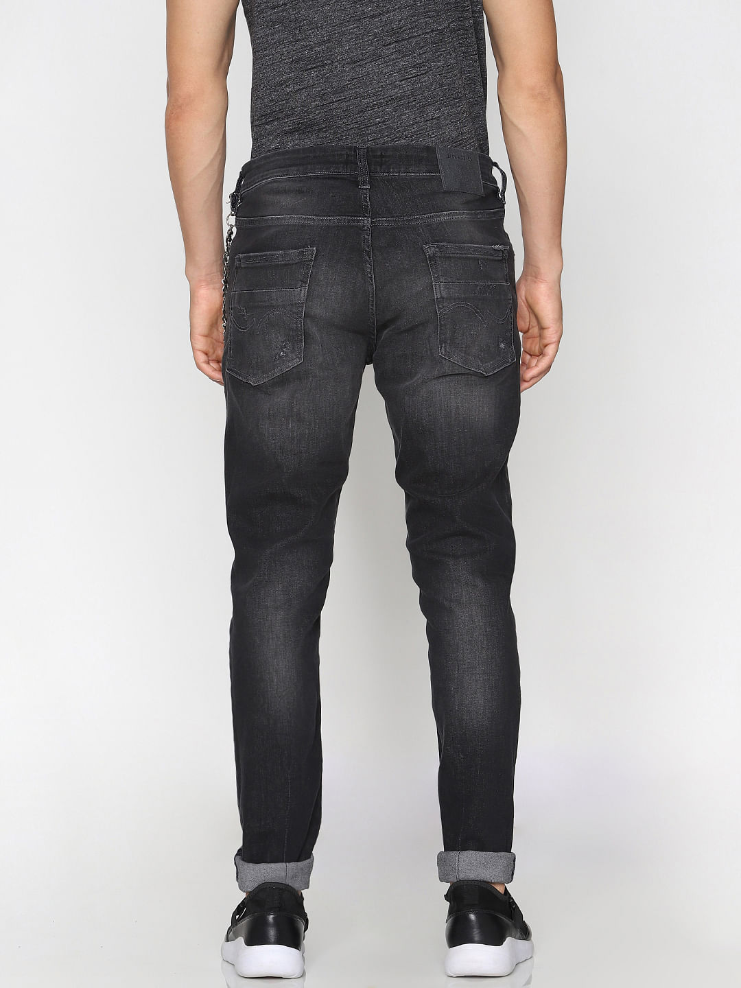 low rise gray jeans