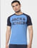 Blue Logo Print Crew Neck T-shirt 