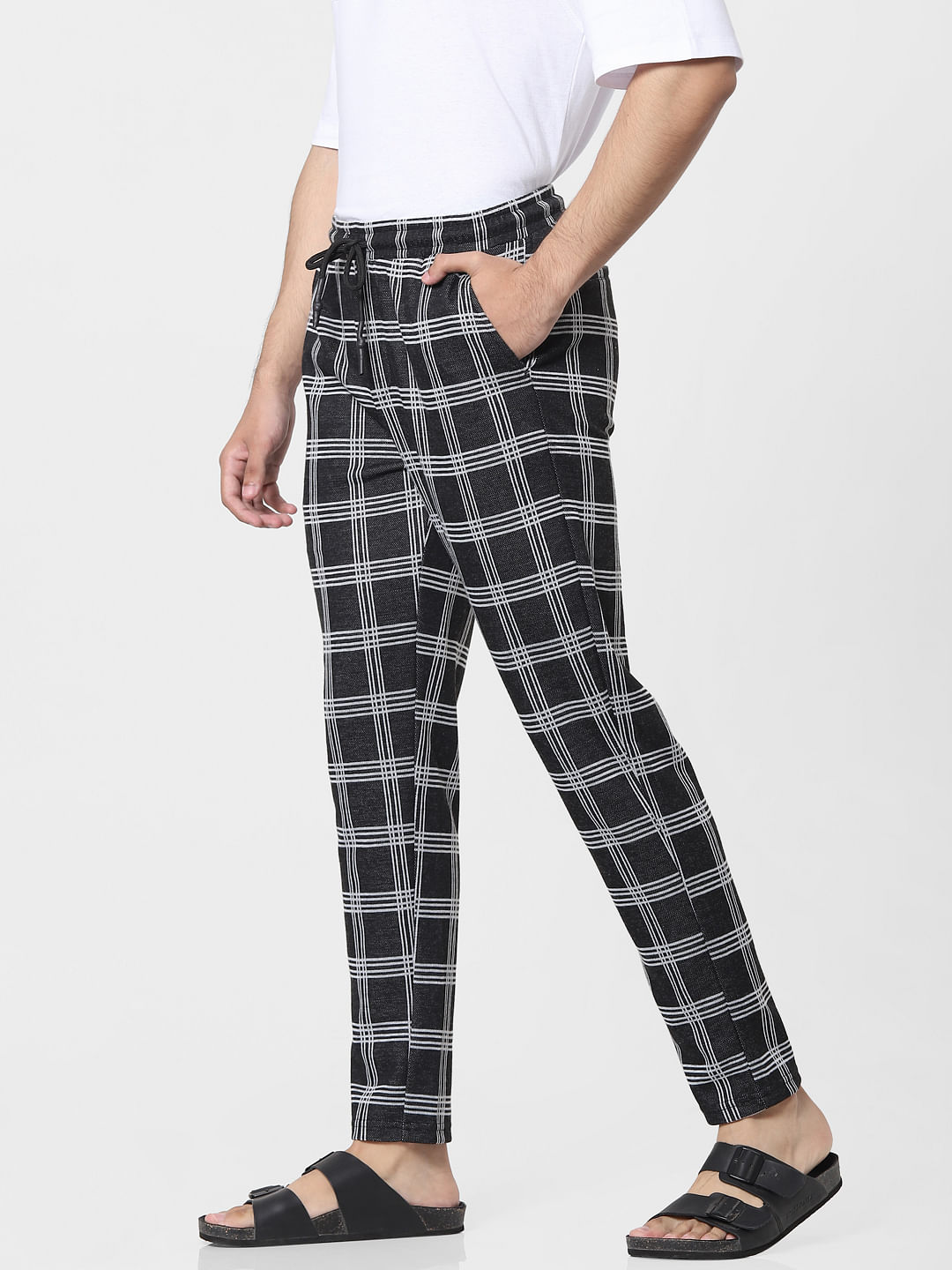 Buy Grey  Black Trousers  Pants for Women by Fig Online  Ajiocom
