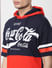 JACK&JONES | COCA COLA Blue Logo Print Hooded T-shirt_386907+5