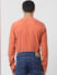 Orange Mandarin Collar Full Sleeves Shirt_386920+4