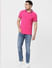 Pink Contrast Tipping Polo T-shirt
