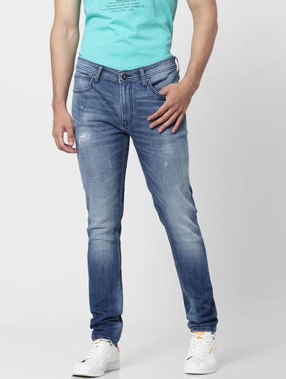 Blue Low Rise Liam Skinny Fit Jeans