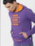 Purple Text Print Hooded Sweatshirt_386944+1
