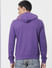 Purple Text Print Hooded Sweatshirt_386944+4