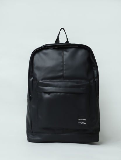 Black PU Backpack