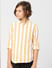 BOYS Orange Striped Full Sleeves Shirt_386383+1
