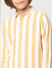 BOYS Orange Striped Full Sleeves Shirt_386383+5